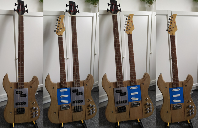 Modular multi-neck guitar prototype - Corentin KERAMPRAN